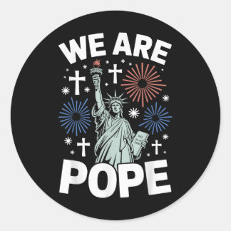 Wij zijn paus Leo XIV USA Eerste Amerikaanse Ponti Ronde Sticker