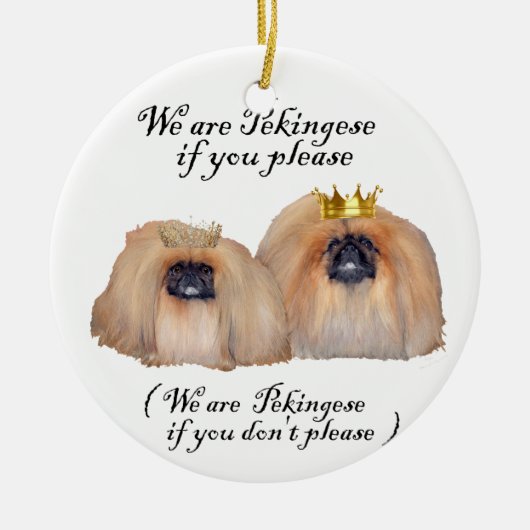 Wij zijn Pekingees Keramisch Ornament (Voorkant)