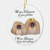Wij zijn Pekingees Keramisch Ornament (Links)