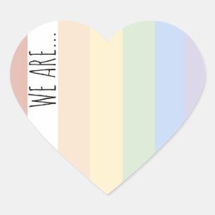 "Wij zijn..." Rainbow Heart sticker