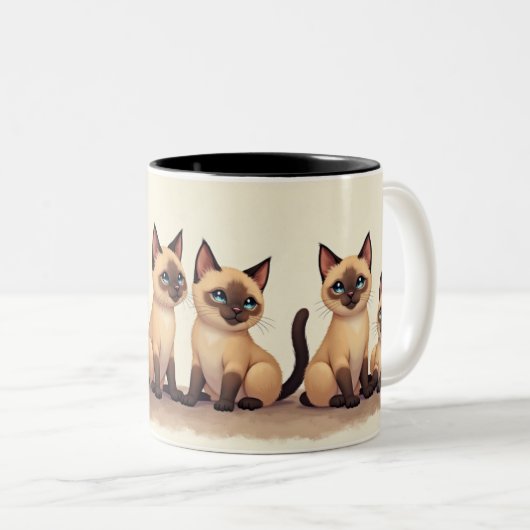 Wij zijn Siamese Tweekleurige Koffiemok (Voorkant rechts)