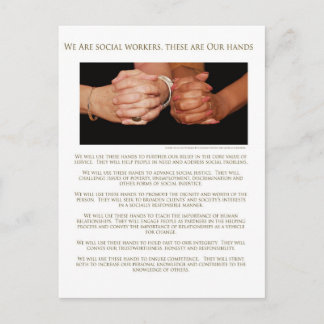 Wij zijn sociaal werkers briefkaart