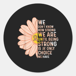 Wij zijn sterk - Endometrial Cancer Awareness Supp Ronde Sticker