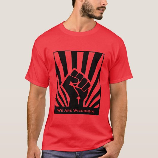 Wij zijn T-shirt met Wisconsin Solidarity - Red (Voorkant)