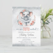 Wij zijn Tutu Excited Elephant Baby shower Kaart (Staand voorkant)