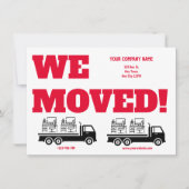 Wij zijn verhuisd Bedrijfsverhuizing Aankondiging (Voorkant)