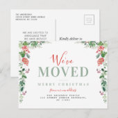 wij zijn verhuisd kerst verhuisbericht  briefkaart (Voorkant / Achterkant)