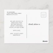 wij zijn verhuisd kerst verhuisbericht  briefkaart (Achterkant)