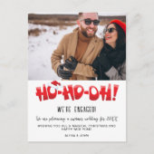 Wij zijn verloofd Funny Koppel Foto Kerstmis Feestdagenkaart (Voorkant)