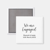 Wij zijn Verloofd koppel naam datum calligraphysty Magneet (Voorkant / Achterkant)
