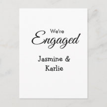 Wij zijn verloofd koppel naam romantisch stijlvol 