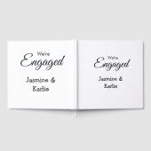 Wij zijn verloofd koppel naam romantisch stijlvol  gastenboek (Volledig)