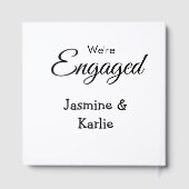 Wij zijn verloofd koppel naam romantisch stijlvol  gastenboek (Achterkant)