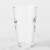 Wij zijn verloofd koppel naam romantisch stijlvol glas (Links)