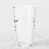 Wij zijn verloofd koppel naam romantisch stijlvol glas (Rechts)