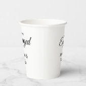 Wij zijn verloofd koppel naam romantisch stijlvol  papieren bekers (Rechts)