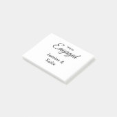 Wij zijn verloofd koppel naam romantisch stijlvol post-it® notes (Schuin)