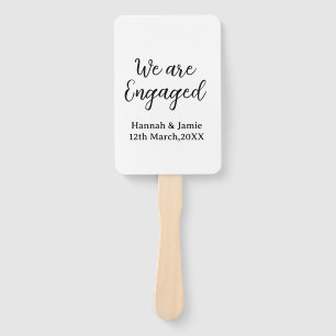 Wij zijn Verloofd naam datum calligraphystylish Handwaaier