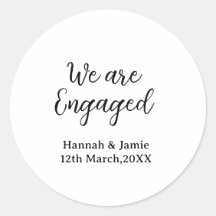 Wij zijn verloofd naam datum kalligrafie