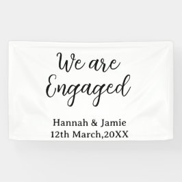 Wij zijn Verloofd naam datum kalligrafie Spandoek