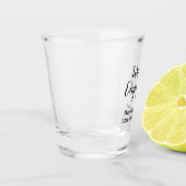 Wij zijn verloofd naam datum kalligrafie-stijl shot glas (Links)