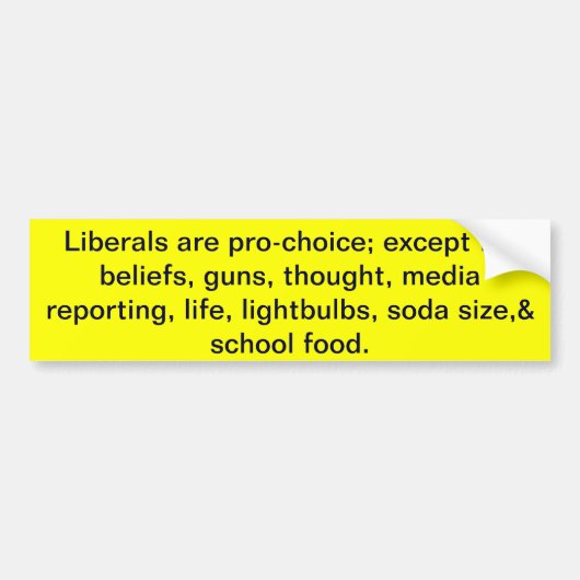 wij zijn voorstander van keuze; behalve voor overt bumpersticker (Voorkant)