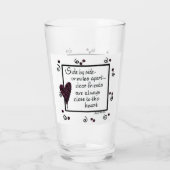 Wij zijn vriendengedicht en schetsen zwart glas (Achterkant)