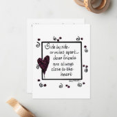 Wij zijn vriendschappelijke B&W-schets Notitiekaartje (Voorkant / Achterkant in situ)