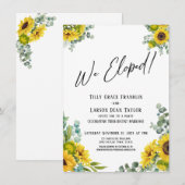 Wij zijn weggelopen! Eucalyptus Zonnebloem Ontvang Kaart (Voorkant / Achterkant)