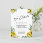 Wij zijn weggelopen! Eucalyptus Zonnebloem Ontvang Kaart (Staand voorkant)