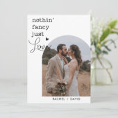 Wij zijn weggelopen Geen poespas Alleen liefde Tro Kaart (Staand voorkant)