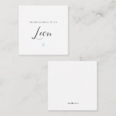 Wij zijn zo trots op u, met een blauwe diamantkaar informatiekaartje (Voorkant / Achterkant)