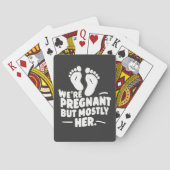 Wij zijn zwanger maar meestal haar grappige zwange pokerkaarten (Achterkant)