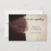 Wij zijn zwanger Voeg baby toe Naam Datum zwangers Aankondiging (Achterkant)