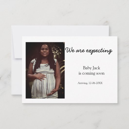 Wij zijn zwanger Voeg baby toe Naam Datum zwangers Aankondiging (Voorkant)