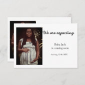 Wij zijn zwanger Voeg baby toe Naam Datum zwangers Aankondiging (Voorkant / Achterkant)