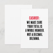 Wij zorgen ervoor dat uw totaal een geheel getal i bedankkaart (Voorkant / Achterkant)