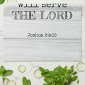 WIJ ZULLEN DE HERE Rustic Christelijk DIENEN Theedoek (Gevouwen)