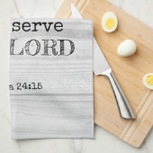 WIJ ZULLEN DE HERE Rustic Christelijk DIENEN Theedoek (Quarter Fold)