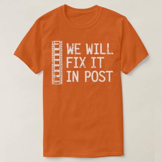Wij zullen het in post video van de Redacteur van T-shirt (Design voorkant)
