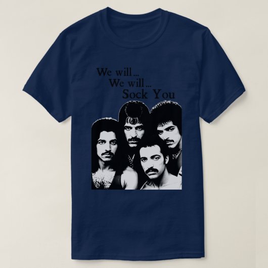 Wij zullen SOCK YOU Classic Rock Cursed Music T-sh T-shirt (Design voorkant)