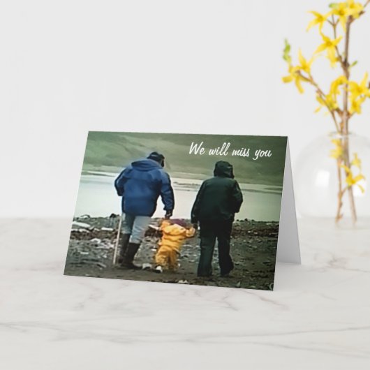 WIJ ZULLEN U MISSEN EN WENSEN U HET BESTE KAART (Gele Bloem)