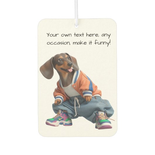 Wijd kleding dachshund luchtverfrisser (Voorkant)