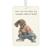 Wijd kleding dachshund luchtverfrisser (Achterkant)
