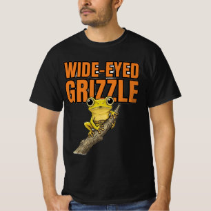 Wijdogige grijsgroene kikker t-shirt