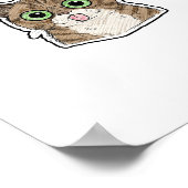 Wijdogige Kitten Poster (Hoek)