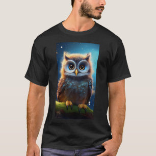 Wijdogige Uil In Eén Magische Nacht Oversized T-shirt