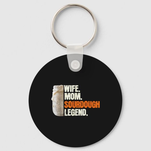 Wijf Moeder Sourdough Legende Grappige Moeder Sour Sleutelhanger (Voorkant)