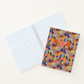 Wijk Blok Stads Huizen Patroon Notitieboek (Binnen)