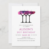 Wijn 21e verjaardag kaart (Voorkant)